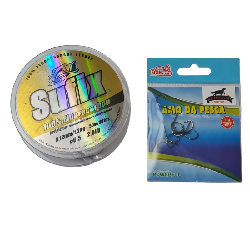 Lenza 100% Fluorocarbon Filo da pesca...