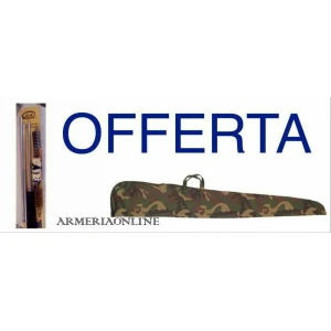 FODERO PORTA FUCILE CUSTODIA MIMETICA KIT PULIZIA PER ARMI SCOVOLI