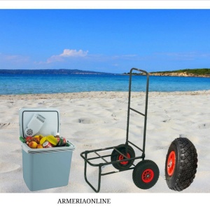 Carrello da spiaggia mare trolley pieghevole campeggio pesca spinning trasporto per mare