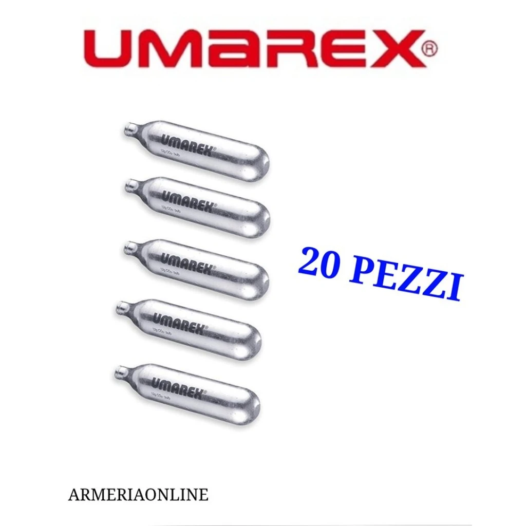 BOMBOLETTE CO2 SOFT AIR GAS 20 PEZZI 12G PER PISTOLA CO2 UMAREX RICARICA