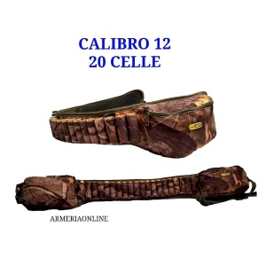 Cartuccera cintura cal 12 da caccia nylon Cartucciera regolabile 20 celle