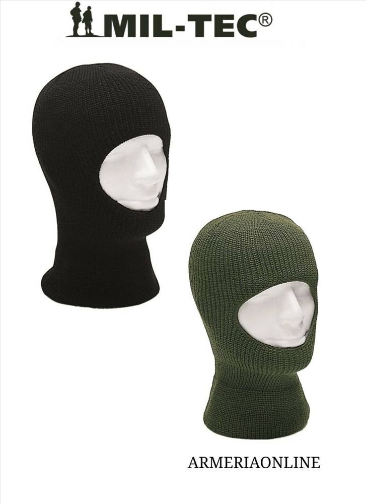 cappello passamontagna tipo lana invernale da uomo verde nero maschera militare