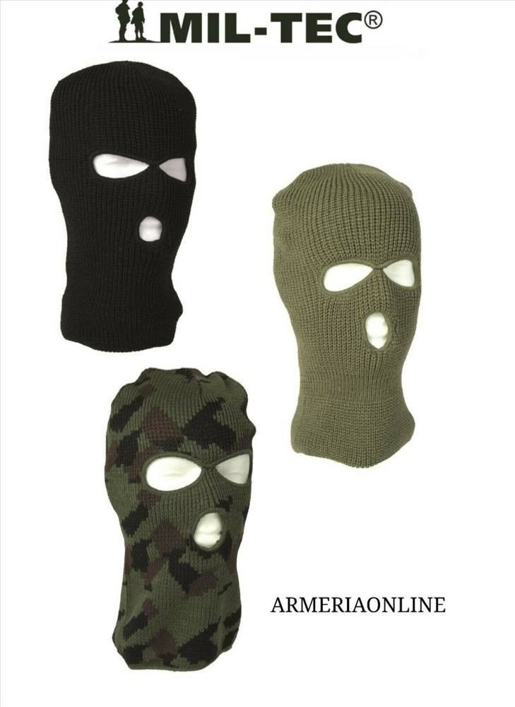 cappello passamontagna tipo lana invernale da uomo verde nero maschera militare