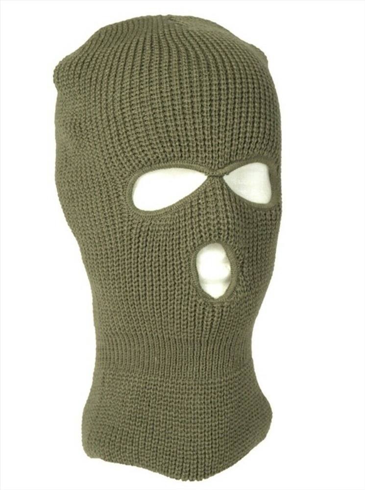 cappello passamontagna tipo lana invernale da uomo verde nero maschera militare