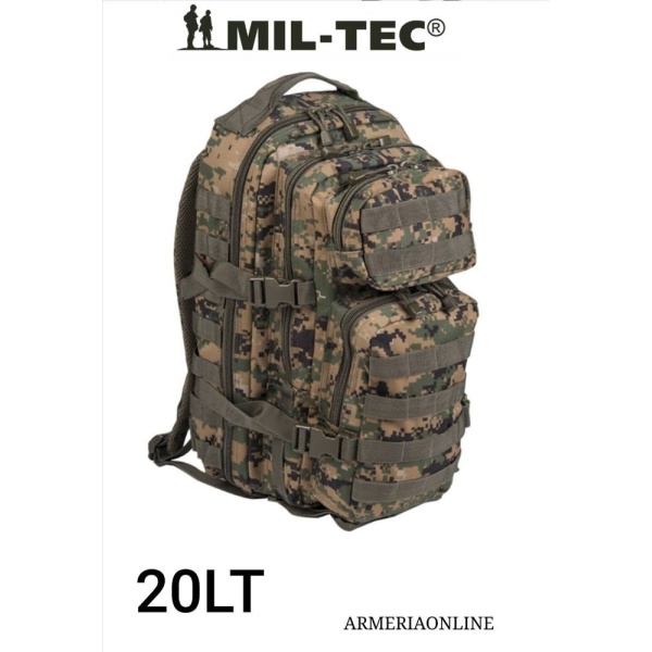 Zaino Tattico militare esercito softair miltec vegetato molle originale da uomo