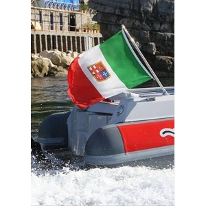 Bandiera Italia Marina Mercantile barca gommone nautica vela 20 x 30 cm
