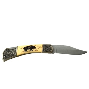 Coltello Coltellino da collezione con Manico cinghiale tascabile richiudibile Regalo Natale vendita online