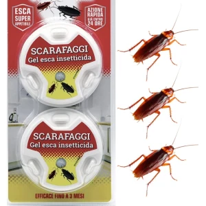 2 Trappole veleno esca per Scarafaggi Blatte efficaci professionale x esterni insetticida contro gli scarafaggi proteggi casa