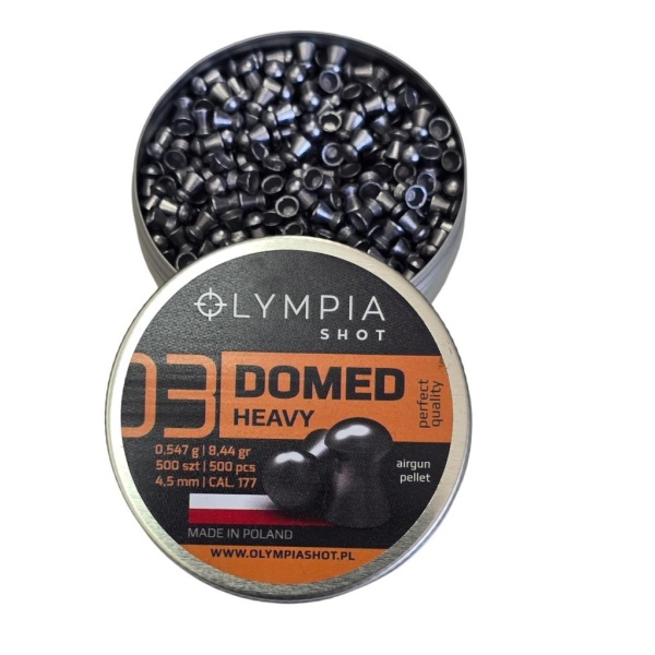 500 PALLINI 4,5 45 4 5MM olympia DOMED HEAVY PIOMBINI PER pistola carabina ARIA COMPRESSA GAS CO2 PALLINI