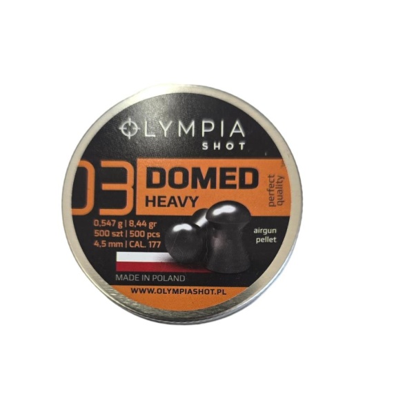 500 PALLINI 4,5 45 4 5MM olympia DOMED HEAVY PIOMBINI PER pistola carabina ARIA COMPRESSA GAS CO2 PALLINI