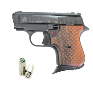 Scacciacani Pistola a Salve BRUNI 315 guancette in legno Cal.8 + 50 cartucce calibro 8 mm